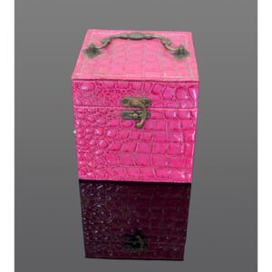 Kufrík na šperky ružový - tmavý