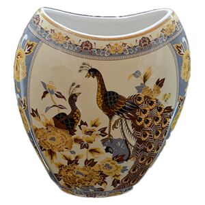 Váza porcelánová Fusaichi Pegasus Peacock brown 26cm