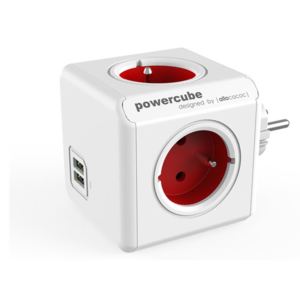 Zásuvka POWERCUBE ORIGINAL USB RED