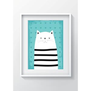 Nástenný obraz OYO Kids Animals With Stripes Cat, 24 x 29 cm