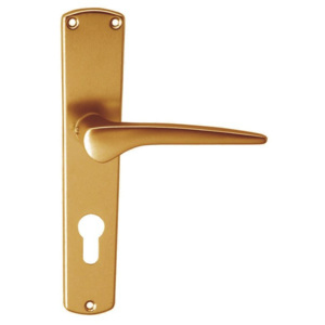 Dverové kovanie ACT Una OV (F4) - PZ kľučka-kľučka otvor na cylindrickú vložku/F4 (hliník bronz)