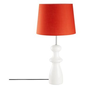 Červená drevená stolová lampa Opviq lights Trilian