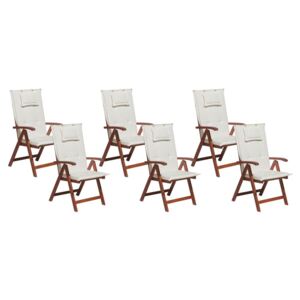 Set 6 ks. záhradných stoličiek TRATORIA (tmavočervená + biela). Akcia -26%. Vlastná spoľahlivá doprava až k Vám domov. 1026938