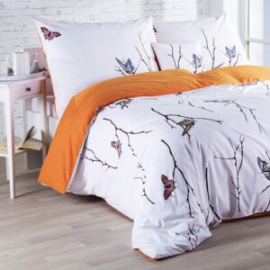 Bavlnené posteľné obliečky Motýle predĺžená dĺžka