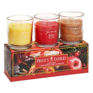 Price´s FRAGRANCE vonné svíčky ve skle - set Seasonal Delights 3x350g