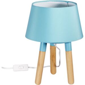 TimeLife Stolná lampa 30 cm, trojnožka, modrá