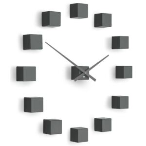 Future Time Designové nástěnné nalepovací hodiny FT3000TT Cubic titanium