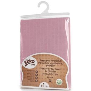 XKKO Bambusová plachta s gumou 50x70, Baby Pink