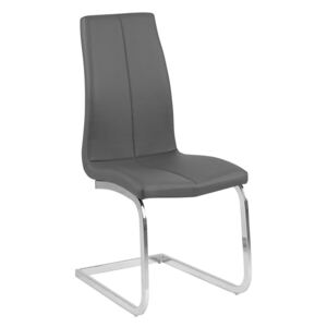 Design Scandinavia Jedálenská stolička na perovej podnoži Salome (Súprava 2 ks), sivá