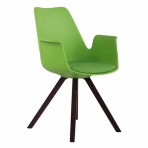 BHM Germany Jedálenská stolička Prins, nohy orech, zelená