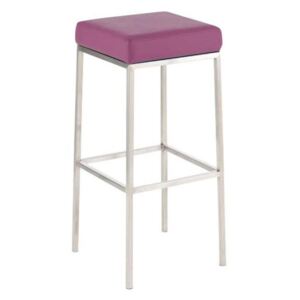 BHM Germany Barová stolička s nerezovou podnožou Frankie, fialová