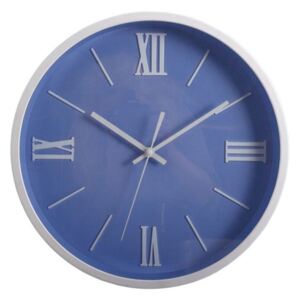 Danish Style Nástenné hodiny Roman, 36 cm, modrá