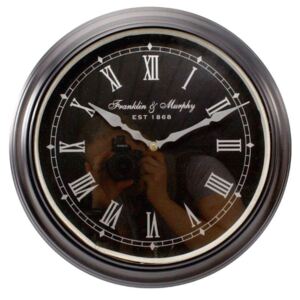 Danish Style Nástenné hodiny Franklin, 36 cm čierna