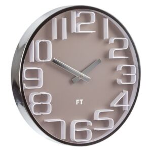 Future Time Dizajnové nástenné hodiny FT7010BR Numbers 30 cm