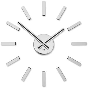 Future Time Dizajnové nalepovacie hodiny FT9400SI Modular chrome 40cm