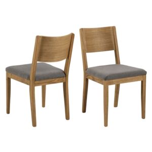 Dizajnová stolička Tomas sivá - prírodná