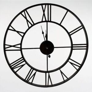 Danish Style Nástenné hodiny Old Style, 60 cm, černá
