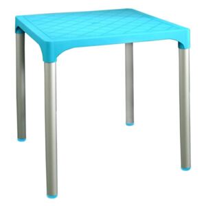 MEGA PLAST MP1351 VIVA stôl, polyratan svetlo modrá