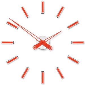 Future Time Dizajnové nalepovacie hodiny FT9600RD červená