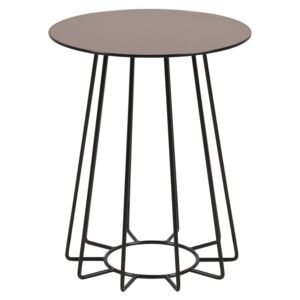 Design Scandinavia Konferenčný / nočný stolík Goldy, 50 cm, čierna/bronz