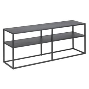Design Scandinavia Kovový TV stolík Lyfte, 120 cm, čierna