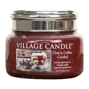 Village Candle Vonná sviečka v skle Čerešňovo kávový likér (Cherry Coffee Cordial) 262 g