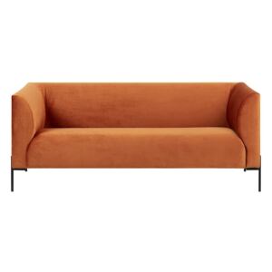 Design Scandinavia Pohovka 2-sedadlo Olivia, 185 cm, oranžová