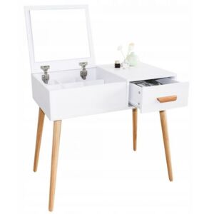 ModernHOME Kozmetický toaletný stolík so zrkadlom, WZC-015