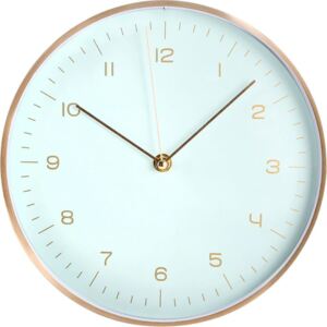 TORO Nástenné okrúhle hodiny biela/zelená
