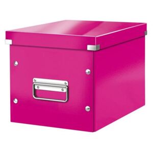 LEITZ Štvorcová škatuľa A5 (M) Click & Store metalická ružová