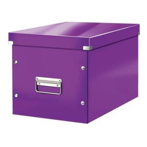 LEITZ Štvorcová škatuľa Click & Store A4 metalická purpurová