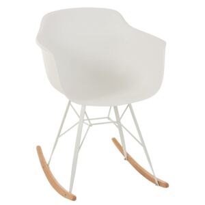 Biele plastové hojdacie stoličky Swing - 69 * 56 * 79 cm