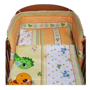 NEW BABY <p>3-dielne posteľnú obliečky New Baby 90/120 cm oranžové s dinom</p> Oranžová