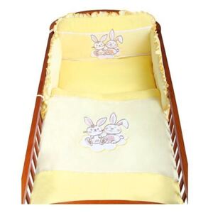 NEW BABY 3-dielne posteľné obliečky New Baby Bunnies 100x135 žlté Žltá