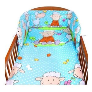NEW BABY 2-dielne posteľné obliečky New Baby 90/120 cm tyrkysové s ovečkou Tyrkysová