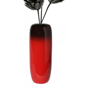 Papillon Keramická podlahová váza Dante, 50 cm, červená/čierna