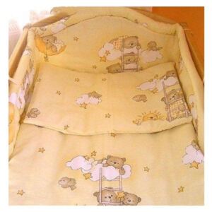 NEW BABY 2-dielne posteľné obliečky New Baby 90/120 cm bežové s medvedíkom Béžová
