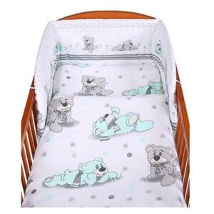 NEW BABY 2-dielne posteľné obliečky New Baby 90/120 cm sivý medvedík Sivá