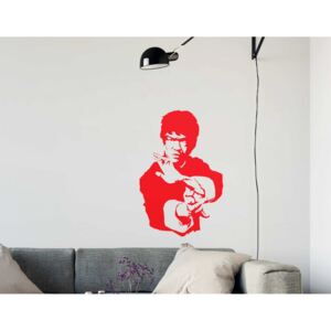 GLIX Bruce Lee - samolepka na zeď Svetlo červená 60 x 90 cm