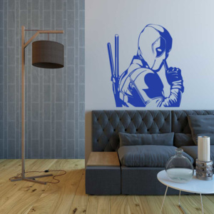 GLIX Deadpool 2 - samolepka na stenu Modrá 90x80 cm
