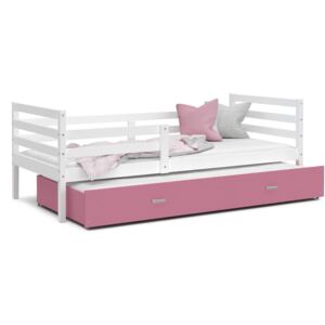 GL Detská posteľ Racek P2 s prístelkou Farba: Ružová, Rozmer: 190x80