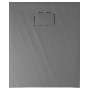 ATIKA sprchová vanička z liateho mramoru, obdĺžnik 100x80x3,5cm, šedá, dekor kameň