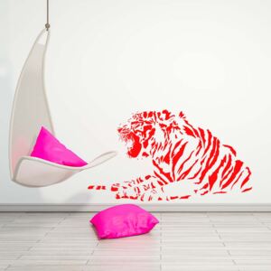 GLIX Tiger - nálepka na stenu Svetlo červená 50 x 90 cm