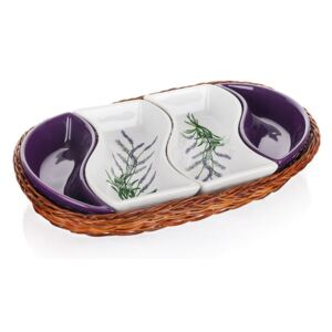 Banguet Lavender Servírovacie misy v košíku 30,5 cm