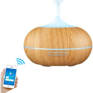 GoldSun Aroma Difuzér Smart Wifi \"Easy Home 300ml\" osviežovač a zvlhčovač vzduchu - Svetlé drevo
