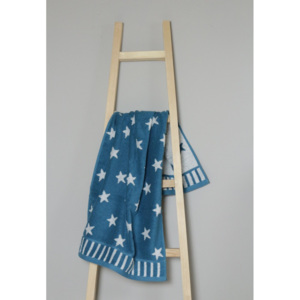 Tyrkysový bavlnený uterák My Home Plus Stars, 50 × 90 cm