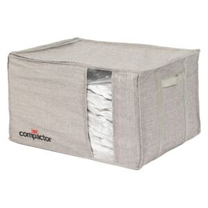 Sivý kompresný úložný box Compactor Oxford, 210 l