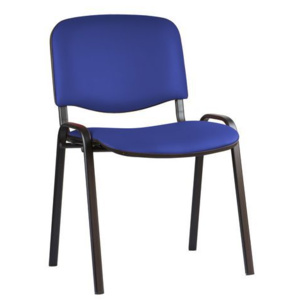 Konferenčná stolička ISO Leath Black, modrá