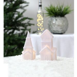 Súprava 2 bielych vianočných svetelných LED dekorácií Star Trading Polly