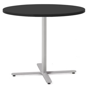 Stôl TILO, Ø900x720 mm, strieborná / čierna